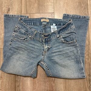 Paris Blues Vintage Blue Pedal Pushers, Capris Size 5